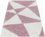 FlyCarpets Azure Hoogpolig Roze Vloerkleed Geo 80x150 cm - Thumbnail 2