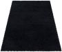 FlyCarpets Azure Hoogpolig Zwart Vloerkleed Effen 120x170 cm - Thumbnail 1