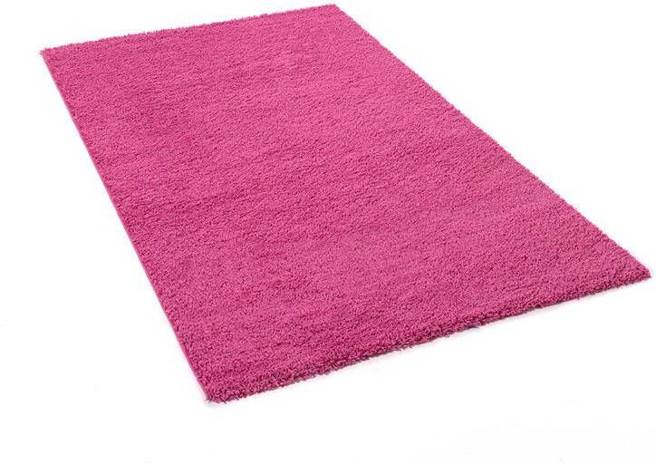 Flycarpets Candy Shaggy Vloerkleed 160x230 cm Fuschia Roze Hoogpolig Woonkamer Kinderkamer