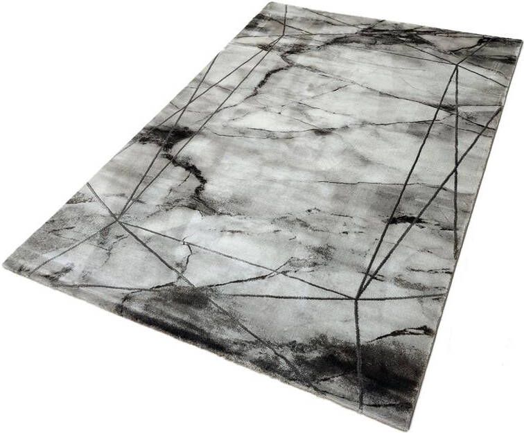 FlyCarpets Carrara Grijs Vloerkleed Marmer Design