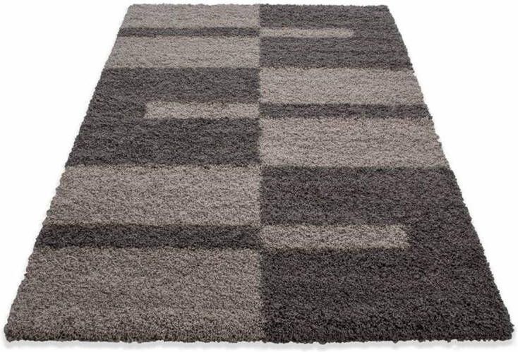 Flycarpets Hoogpolig shaggy vloerkleed Manhattan 100x200 CM Taupe 3 CM