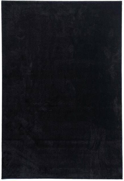 Flycarpets Ravenna Effen Vloerkleed Zwart Tapijt voor Woonkamer Laagpolig 200x290 cm