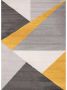 Flycarpets Sarande Modern Grijs Geel Vloerkleed Geo Laagpolig Tapijt Voor binnen 160x230 cm - Thumbnail 1