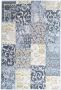 Flycarpets Sarande Vloerkleed Vintage Grijs Geel Paars Patchwork Laagpolig 80x150 cm - Thumbnail 1