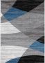 Flycarpets Verona Modern Vloerkleed Blauw Grijs Zwart Laagpolig Woonkamer 240x340 cm - Thumbnail 1