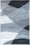 Flycarpets Verona Modern Vloerkleed Grijs Zwart Laagpolig Woonkamer 240x340 cm - Thumbnail 1