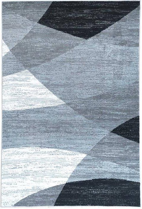 Flycarpets Verona Modern Vloerkleed Grijs Zwart Laagpolig Carpet Woonkamer 160x230 cm