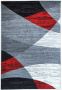 Flycarpets Verona Modern Vloerkleed Rood Grijs Zwart Laagpolig Woonkamer 160x230 cm - Thumbnail 1