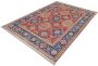 Flycarpets Hana Wasbaar Vintage Vloerkleed Rood Blauw Laagpolig Tapijt Woonkamer 120x170 cm - Thumbnail 1