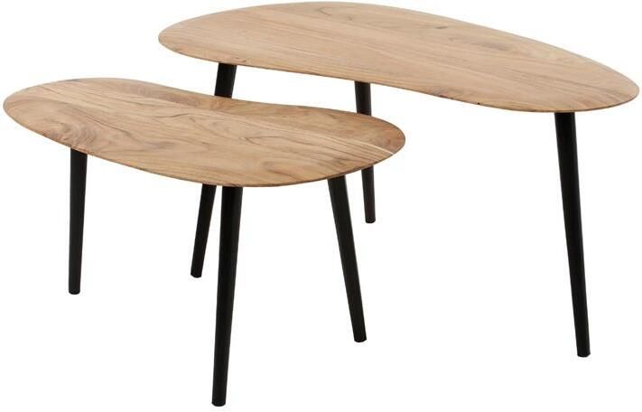 Fraaai Bryan salontafel set van 2 organisch massief acaciahout - Foto 2