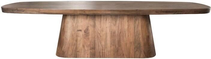 Fraaai Durham eettafel 300 cm ovaal massief acacia bruin