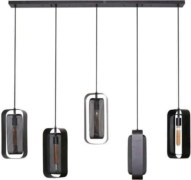 Fraaai Kasey hanglamp 5L artic zwart