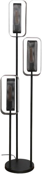 Fraaai Kasey vloerlamp 3L artic zwart