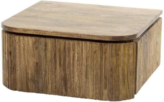 Fraaai Sedona nachtkastje zwevend mangohout zandkleur - Foto 2