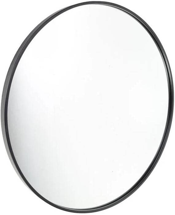 Loft42 Fragix Boston wandspiegel rond Zwart Metaal Ø75cm Industrieel