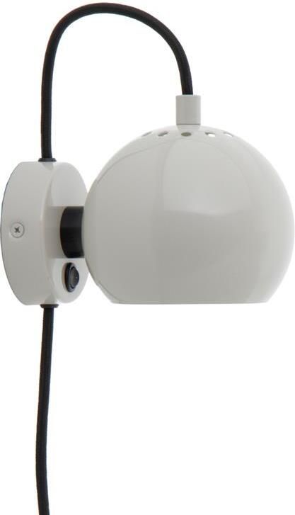 Frandsen Ball Metal Magnet Wandlamp Ø 12 cm Pale Grey Glossy