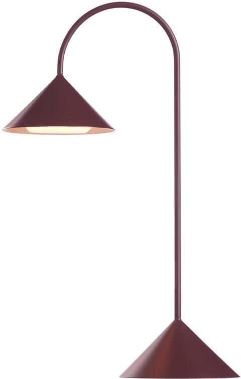 Frandsen Grasp tafellamp H47 LED oplaadbaar matt beetroot