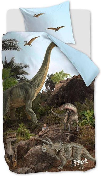 Freek Vonk Dappere Dinos Dekbedovertrek 140x200 Naturel