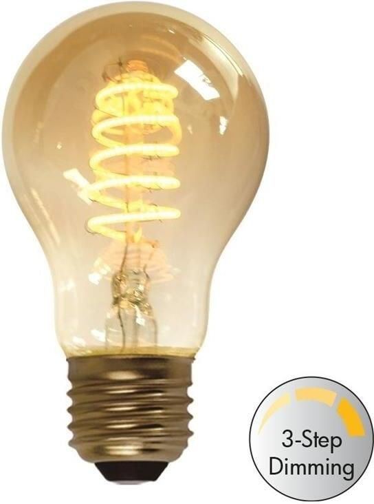 Freelight E27 7Watt Led Gold 60mm incl. Stappen Dimmer