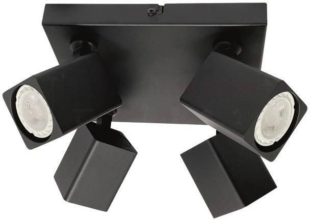 Freelight Spot Quadro Zwart GU10 4-Lichts