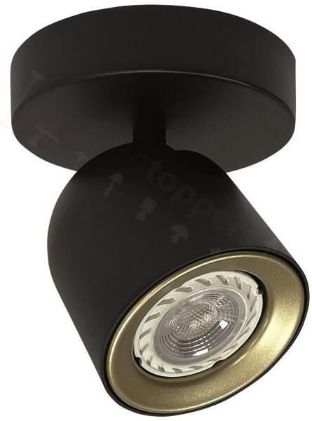 Freelight Spot Solare Zwart Goud GU10 1 Lichts