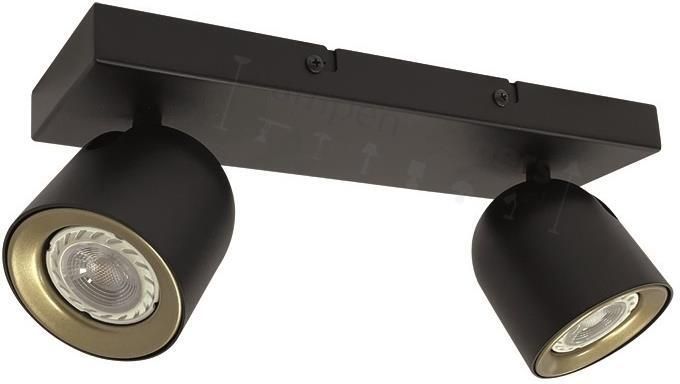 Freelight Spot Solare Zwart Goud GU10 2 Lichts Balk