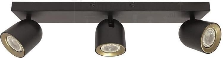 Freelight Spot Solare Zwart Goud GU10 3 Lichts Balk