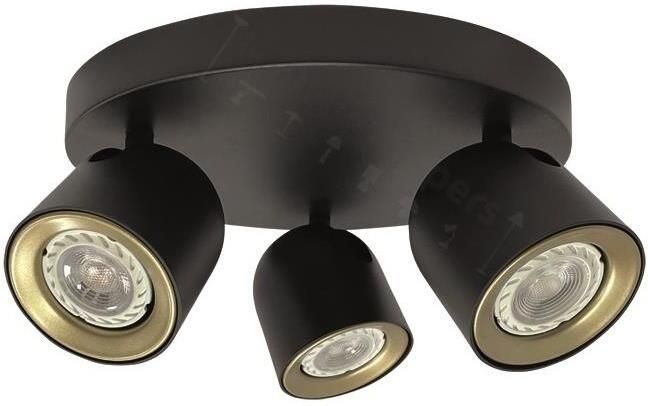 Freelight Spot Solare Zwart Goud GU10 3 Lichts