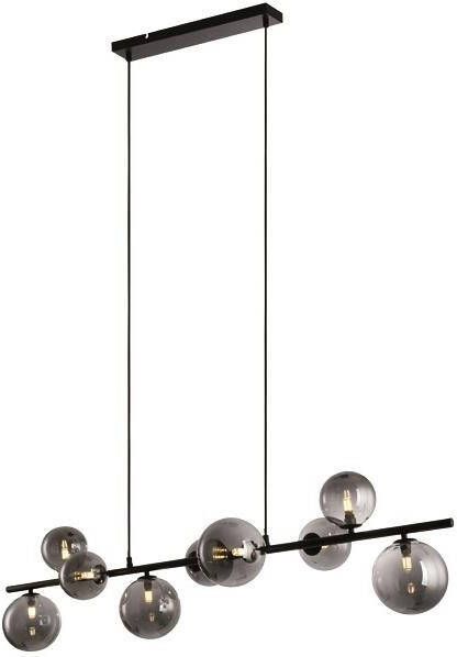 Freelight Hanglamp Calcio 9 lichts L 125 cm excl. 9x G9 LED rook glas zwart - Foto 2