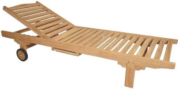 Furneo Prestige ligbed | teakhout | verrijdbaar | Natural Teak | 200cm