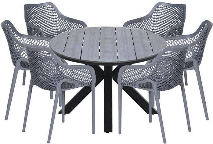 Garden Impressions Air XL-Tulli tuinset 7-delig-grey teak look