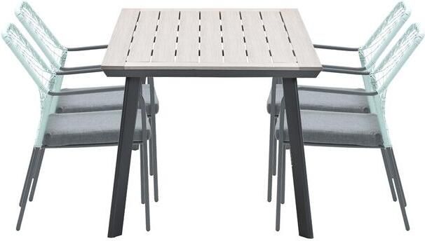 Garden Impressions 5-delige tuinset Dido tuinstoelen zachtgroen Vigo tafel