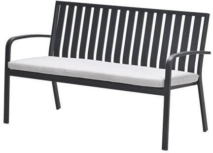 Garden Impressions Bruno parkbank aluminium carbon black valley sand