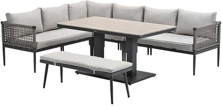 Garden Impressions Burela lounge dining set 6-delig links taupe