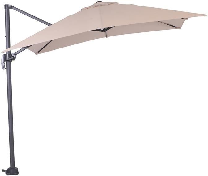 Garden Impressions Hawaii zweefparasol S 250x250 donker grijs ecru