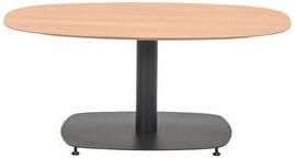 Garden Impressions Leon bijzettafel aluminium carbon black-light teak look-100x70 cm