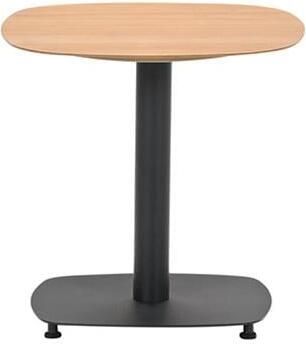 Garden Impressions Leon bijzettafel aluminium carbon black -light teak look-50x50 cm