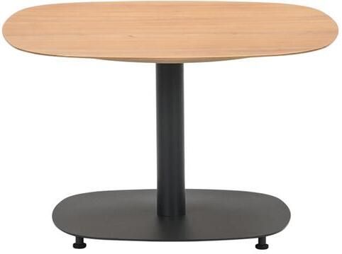 Garden Impressions Leon bijzettafel aluminium carbon black light teak look-70x70 cm - Foto 2