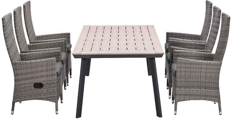 Garden Impressions Nice tuinset 7-delig Penedo tuintafel 230x100 cm