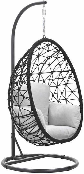 Garden Impressions Panama hangstoel swing egg rope zwart