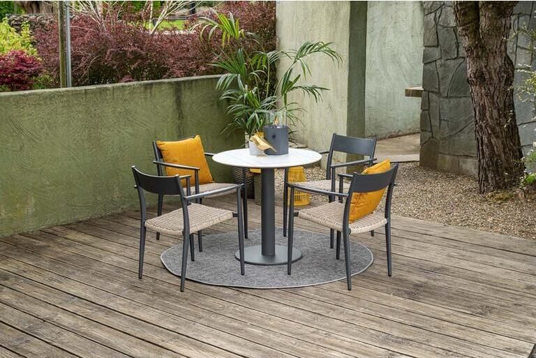Garden Impressions Parijs dining fauteuil carbon black natural sand - Foto 2