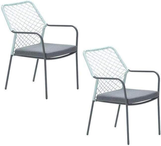 Garden Impressions Ross tuinstoel soft groen 2 stuks