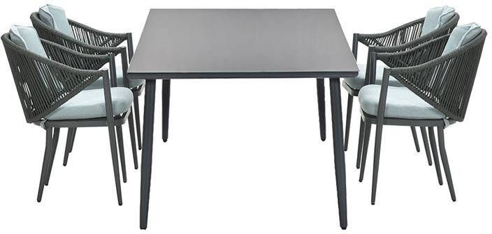 Garden Impressions Kyra tuinset 5-delig mint grijs Senna tafel