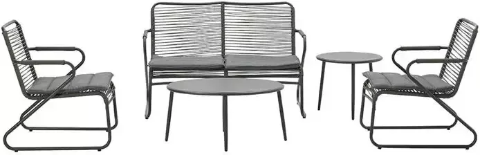 Garden Impressions Mason loungeset vijfdelig grijs mosgroen