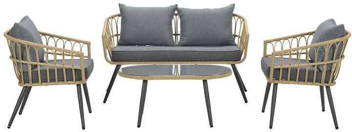 Garden Impressions Tarulo loungeset 4-delig donker grijs