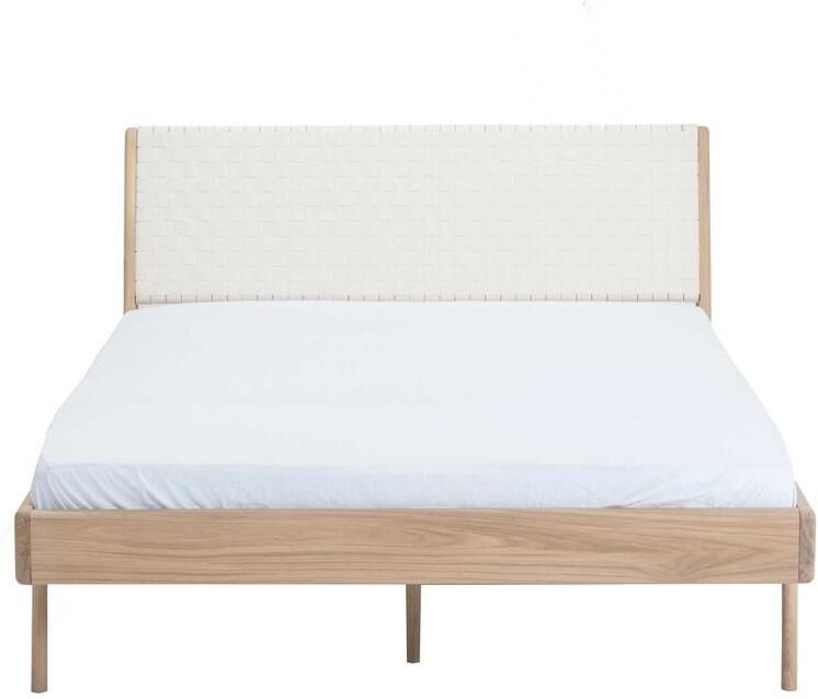 Gazzda Fawn bed 140x200 whitewash deep frame cotton webbing white