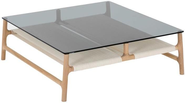 Gazzda Fawn coffee tafel 90x90 whitewash smoked grey