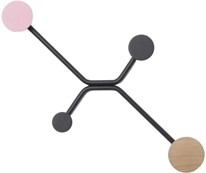 Gazzda Hook wandkapstok rechte muur roze