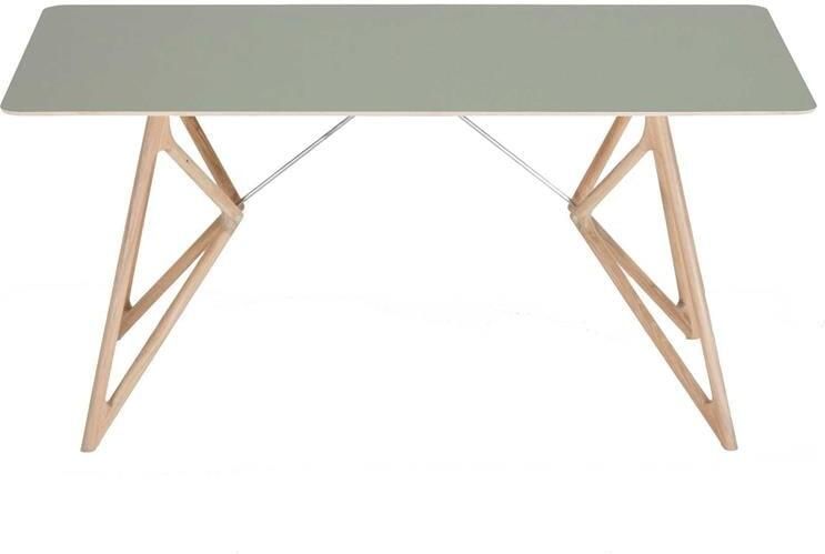 Gazzda Tink Tafel linoleum 160x90 whitewash Dark Olive