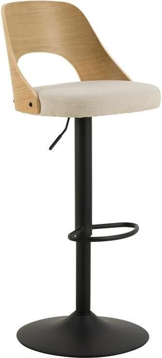 Giga Living Barkruk Beige Stof Zithoogte 84cm Lucas Set van 2